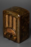 Beautiful Swirled Circassian Onyx/Brown Emerson AU-190 Catalin Radio